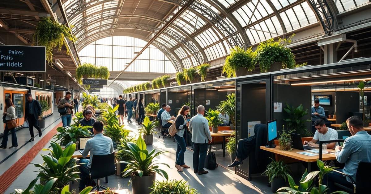 L'essor des micro-espaces de coworking dans les gares parisiennes : une tendance qui révolutionne le travail nomade en 2025