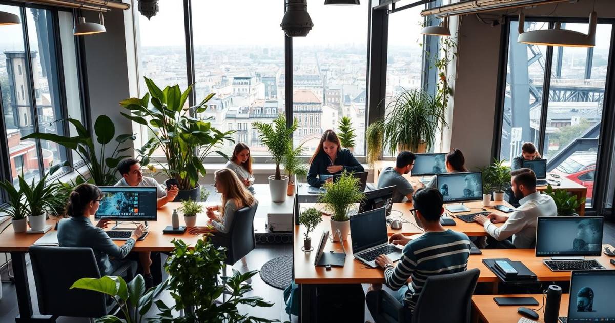 Les espaces de coworking parisiens se réinventent avec l'intelligence artificielle : entre bureaux connectés et communautés augmentées